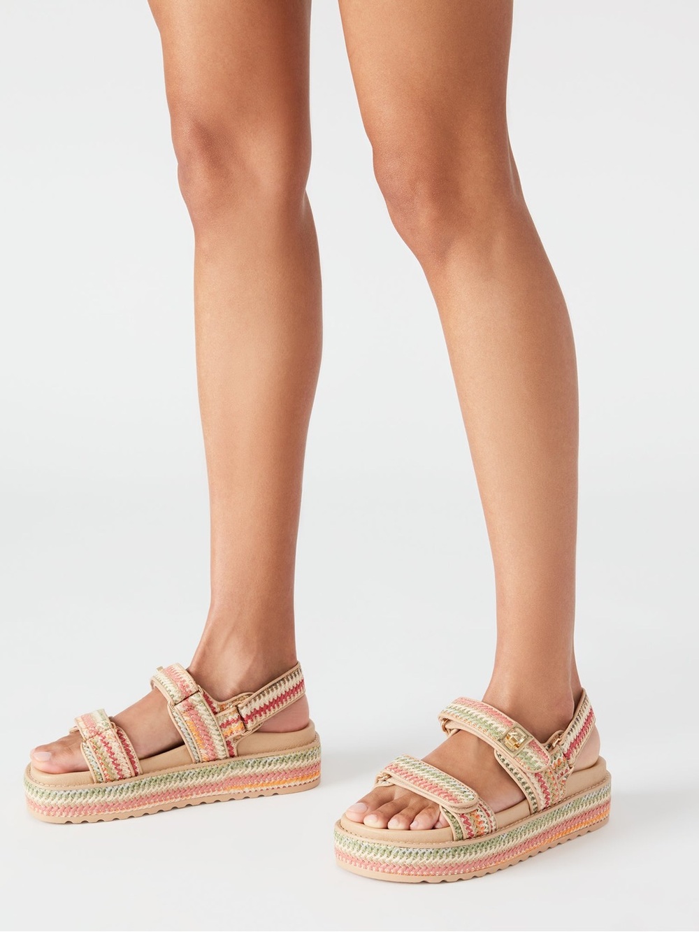 Steve Madden Bigmona Multi Raffia platform sandals 11 - Picture 2 of 12